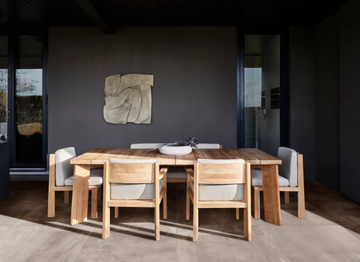 TIMME - Upholstered fabric garden chair by Piet Boon - view 3